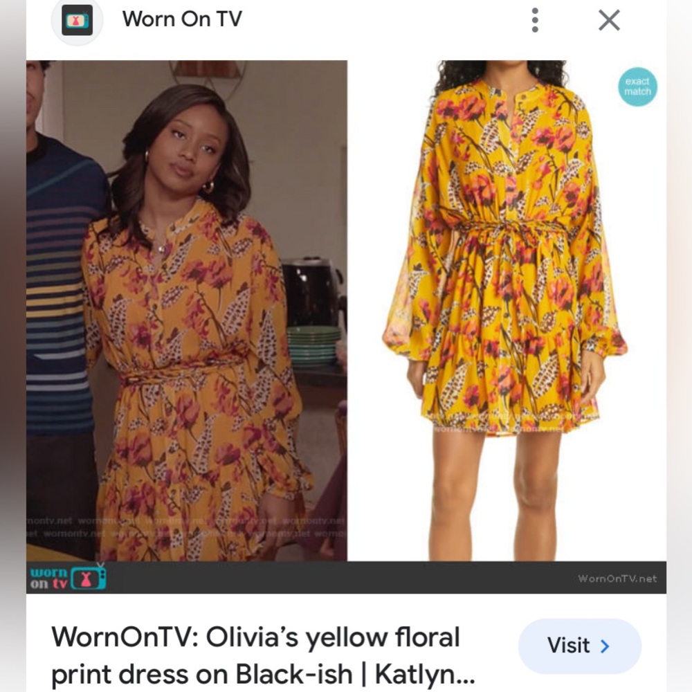 A.L.C. Jen Silk Floral Yellow Dress Size 12 - Picture 11 of 15